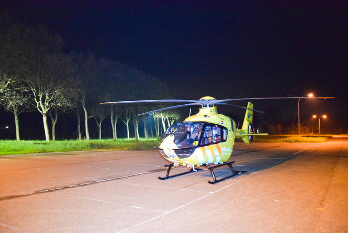 Nachtelijke inzet van traumahelikopter